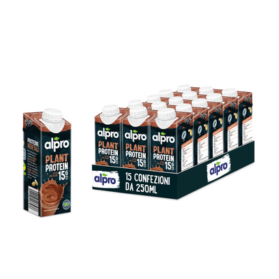 ALPRO PROTEIN 15G Bevanda Vegetale Proteica alla Soia Gusto Cioccolato 1x250ml